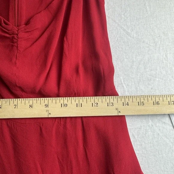 Reformations Dress Red Women 10 Butterfly Cherry Milkmaid Babydoll Maxi Romantic - Picture 10 of 13